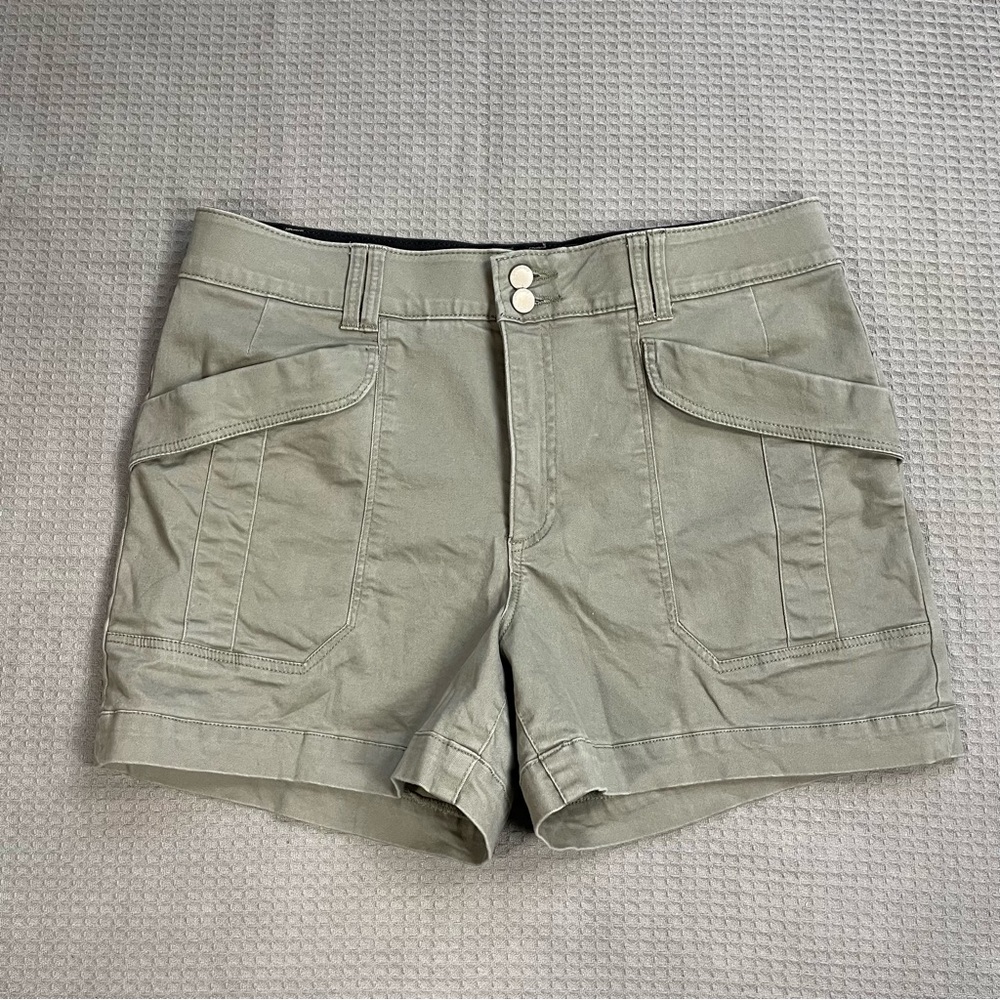 Democracy Ab Solution Shorts 14 Womens Stretch Slimming Fatigue Green